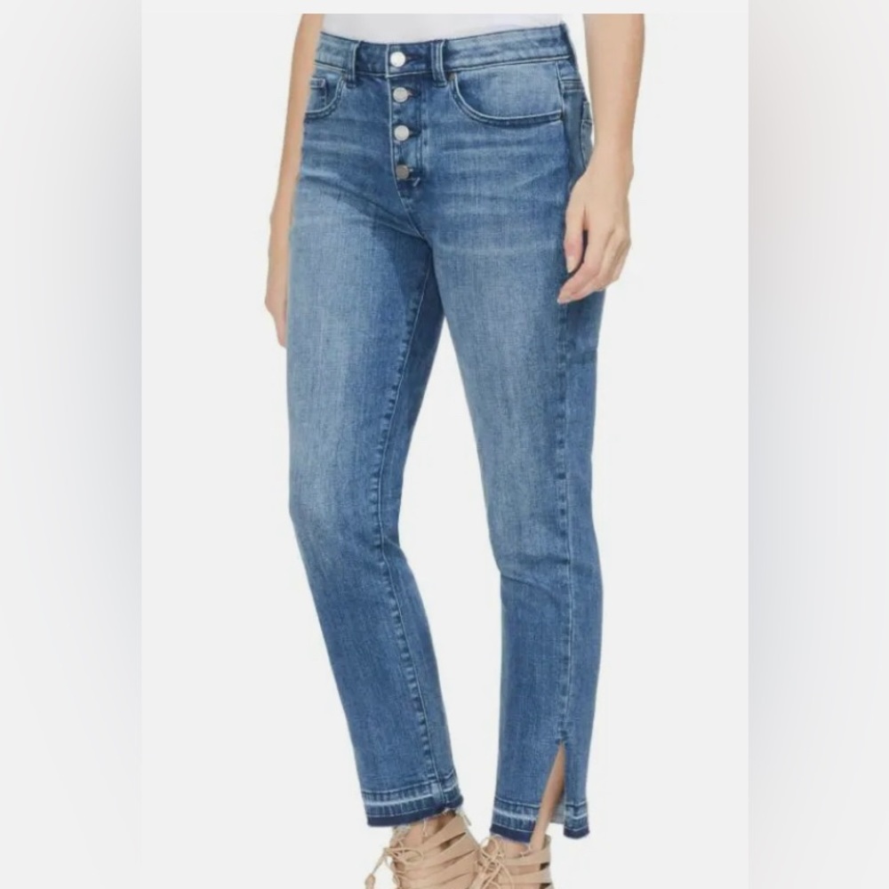 Vince Camuto Denim Frayed Skinny Jeans Blue Size 31/12